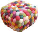 POUF ΣΚΑΜΠΟ ΠΟΥΦ JGS S.A. Πολύχρωμο Felt Pebbles Balls STOOL-018 45X45X30cm