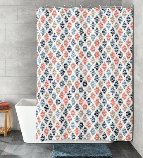 Kleine Wolke Breeze Κουρτίνα Μπάνιου Υφασμάτινη 180x200 cm Πολύχρωμη