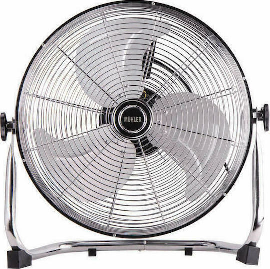 Muhler Ανεμιστήρας Δαπέδου 60W Διαμέτρου 35.56cm Ασημί