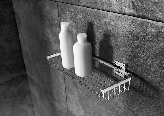 Roca Victoria Montat pe perete Raft Baie Metal 26x26x8cm Argintie