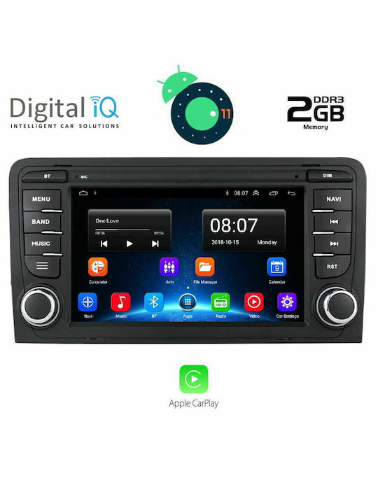 Digital IQ Car-Audiosystem für Seat Exeo Audi A3 / A7 2003-2012 (Bluetooth/USB/AUX/WiFi/GPS) mit Touchscreen 7"