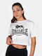 Gutch Common Γυναικείο Καλοκαιρινό Crop Top Βαμβακερό Κοντομάνικο Λευκό