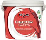 ER-LAC Decor Acryl Plastic Acrilyc Paint for Exterior Use Grey 3lt