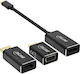 InLine 6in1 Konverter USB-A / USB-C männlich zu DisplayPort / HDMI / VGA weiblich 1 Stück