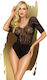 Penthouse All The Way Teddy Sexy Bodysuit Black