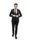 Men's Suit with Wedding Vest ARTISTI ITALIANI (11579/S02P/V) - BLACK