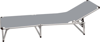 Velco Foldable Aluminum Beach Sunbed Gray 198x62x25cm