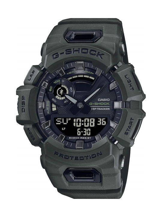 Casio G-Shock G-Squad Ρολόι Μπαταρίας με Πράσινο Καουτσούκ Λουράκι