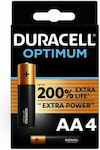Duracell Optimum 200 Αλκαλικές Μπαταρίες AA 1.5V 4τμχ