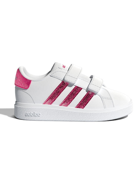 Adidas Παιδικά Sneakers Grand Court με Σκρατς Cloud White / Team Real Magenta