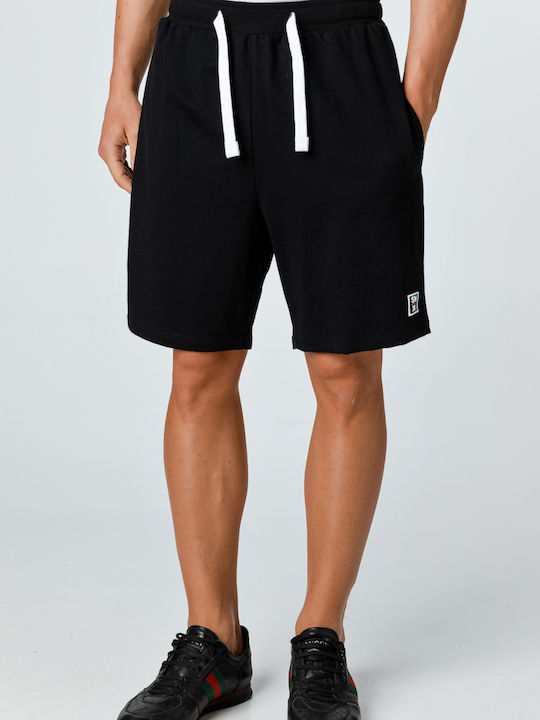 Snta Bermuda shorts with Rubber print SN76 - Black