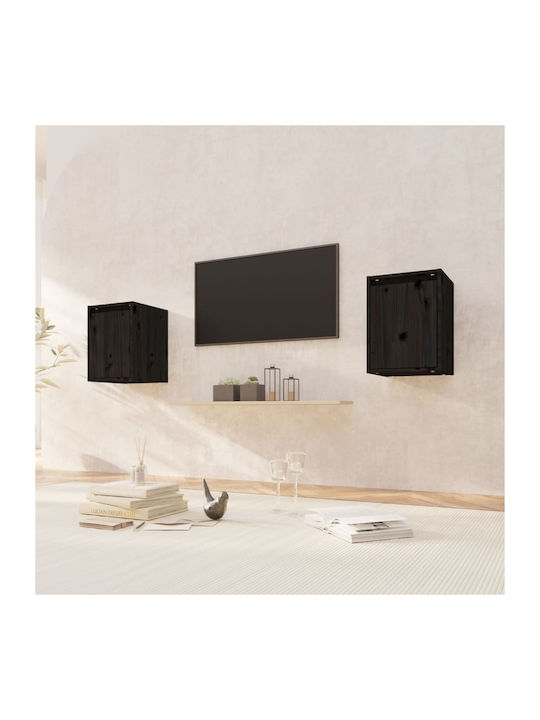 Wand Wohnzimmer Nischenschrank aus Massivholz S...