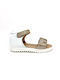 Babyls 7841 Gold White Sandals