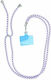 Swing Neck Strap for Mobile Phones White - Purple L0012