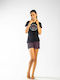 Paco & Co Summer Women's Pyjama Set Black The city of love