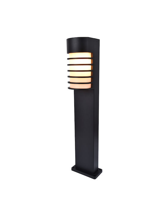 Lutec Fulton Outdoor Floor Lamp Small Post IP54 for E27 Bulb Black