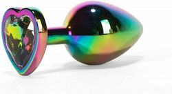 Debranet X-Men Secret Shine Metal Rainbow Heart Anal Plug Mittel Rainbow
