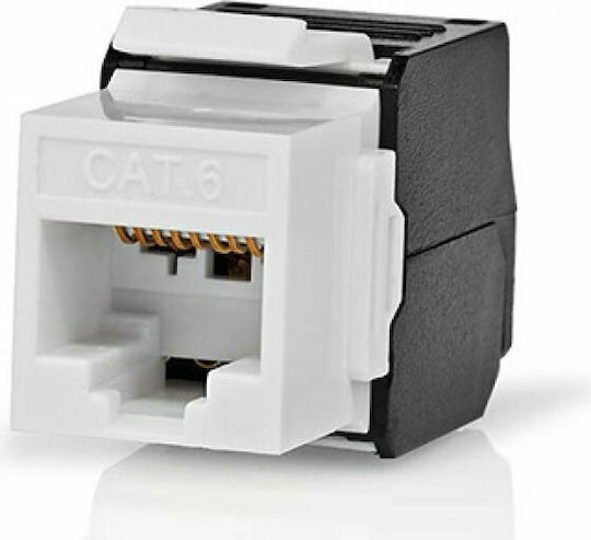Nedis Single External Network Socket RJ45 Type Cat6 in Black Color