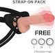 Rock Army Hawk Gurtzeug mit Dildo 22cm und Vibration in Hautfarbe