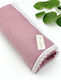 Velvet White Musselin-Kuscheldecke Rosa 65x65cm.