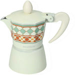 Brandani Quadrella Stovetop Espresso Pot 1Cups Alb