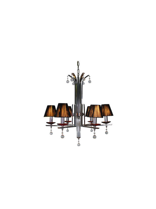 General Trade Chandelier Lampshade 6xE14 Black 50cm 27171103