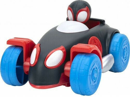 Jazwares Verflochtene Wheelies Miles Spielzeugauto Webbed Wheelies Miles Morales Spider-Man, - Rot und Schwarz 2 für Kinder ab 3 Jahren (Verschiedene Designs)