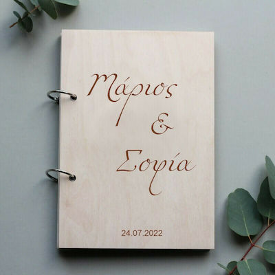 Wooden Wish Book with Engraving