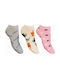 Kal-tsa Cats Damen Gemusterte Socken Mehrfarbig 3Pack