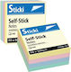 Sticki Sticky Note Pads in Cube 400 Sheets 5x5pcs Sticki