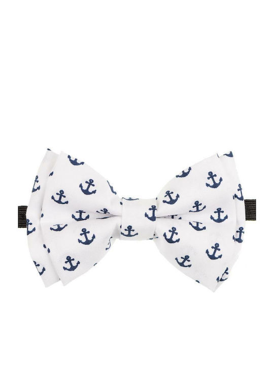 Mom & Dad Kids Fabric Bow Tie White