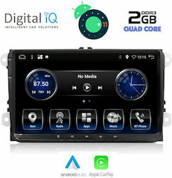 Digital IQ Car Audio System for Seat Leon / Altea Skoda Yeti / Fabia Volkswagen Touran / Amarok / Beetle / Caddy / Eos / Golf / Passat / Polo 2003-2016 with Clima (Bluetooth/USB/AUX/WiFi/GPS/Apple-Carplay/CD) with Touch Screen 9"