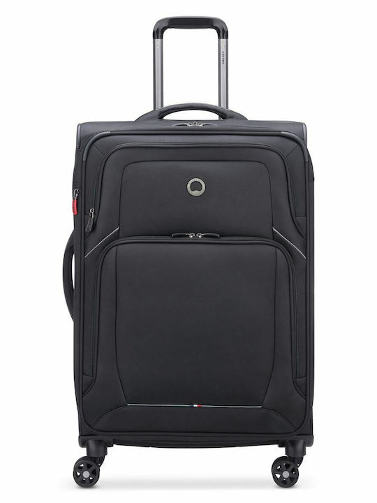 Delsey Optimax Großer Reisekoffer Weichschalen Schwarz mit 4 Räder Höhe 80.5cm 328583000T9