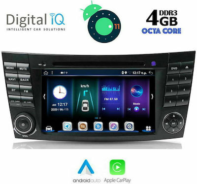 Digital IQ Car Audio System for Mercedes-Benz E Class 2003-2009 (Bluetooth/USB/AUX/WiFi/GPS/Apple-Carplay/CD) with Touch Screen 7"