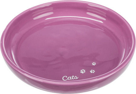 Trixie Cats Ceramică Farfurie pentru Apă pentru Pisică 350ml 18cm în Culoare Roz 24806