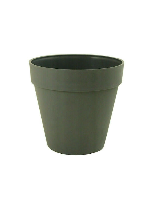 Sic Plast Deco Γλάστρα Πλαστική Ανθρακί 18x18x17εκ.