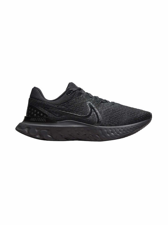 Nike React Infinity Run Flyknit 3 Ανδρικά Αθλητικά Παπούτσια Running Μαύρα