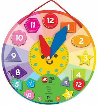 AS Magnet Box Ρολόι Educational Toy Telling Time Learning for 3+ Years Old