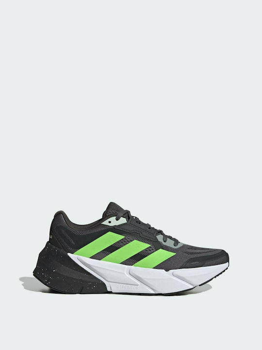 Adidas Adistar Ανδρικά Αθλητικά Παπούτσια Running Grey Five / Solar Green / Linen Green