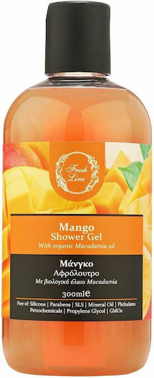 Fresh Line Gel de Duș Mango cu Glicerină și Miros de Fructe Tropicale 200ml