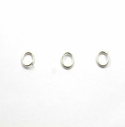 Metallic Link for Jewelry from Silver Thickness 8mm. Set 50pcs GF1674949