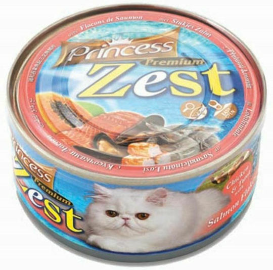 Premium Zest Wet Food for Adult Cats in Cans with Chicken, Salmon and Tuna 170gr