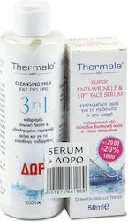 Thermale Anti Wrinkle Skin Care Set for Αnti-ageing with Serum & Face Cleanser