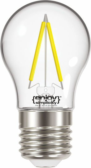 Elvhx Λάμπα LED 2W για Ντουί E27 Θερμό Λευκό 250lm