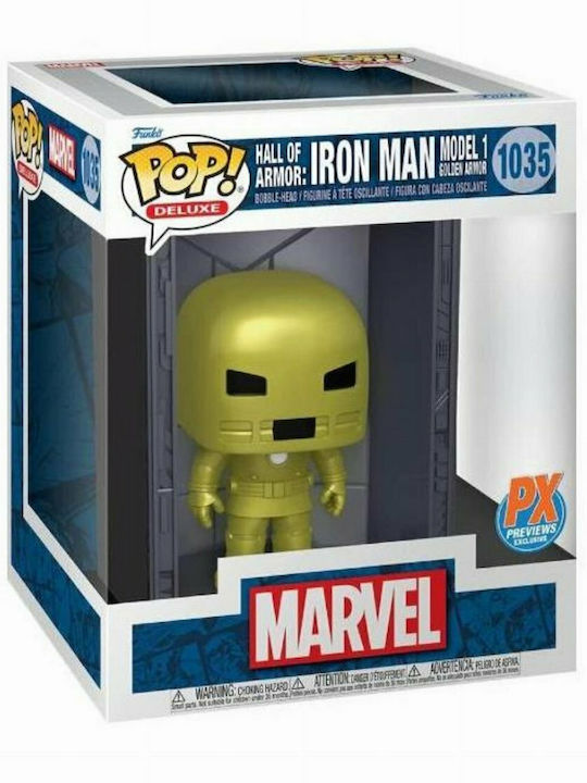 Funko Pop! Deluxe: Marvel - Iron Man Model 1 (Metallic) (Metallic) 1035 Bobble-Head Special Edition