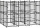 vidaXL Metallic Dog Park 288x192x200cm Black