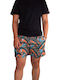 Parrots Men's Swimwear Shorts Orange with Patterns