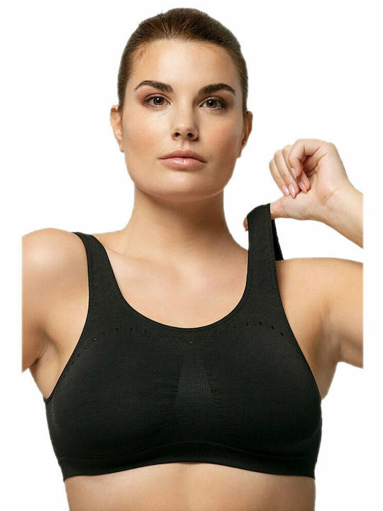 Pompea 89631551 Women's Bra without Padding Black