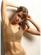 Frauen Sport-BH Beige
