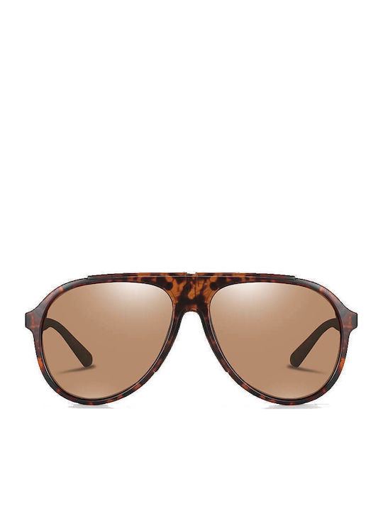 Moscow Mule Unisex Sunglasses with Brown Tartaruga Plastic Frame and Brown Polarized Lens MM/3308/3